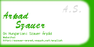 arpad szauer business card