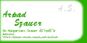 arpad szauer business card